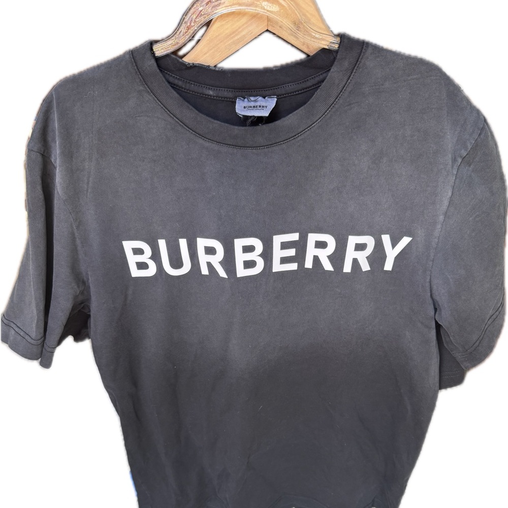 Burberry Charcoal Tee with Logo